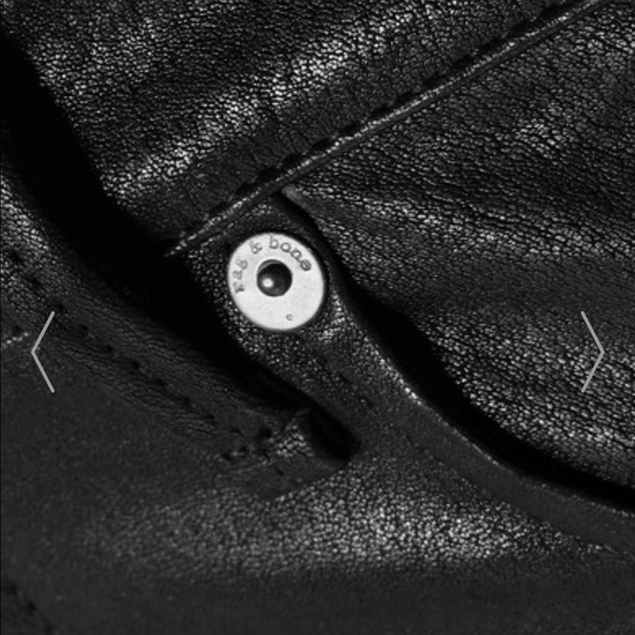 Rag&bone Bella flare leather jeans size 25 NWT - Picture 6 of 6